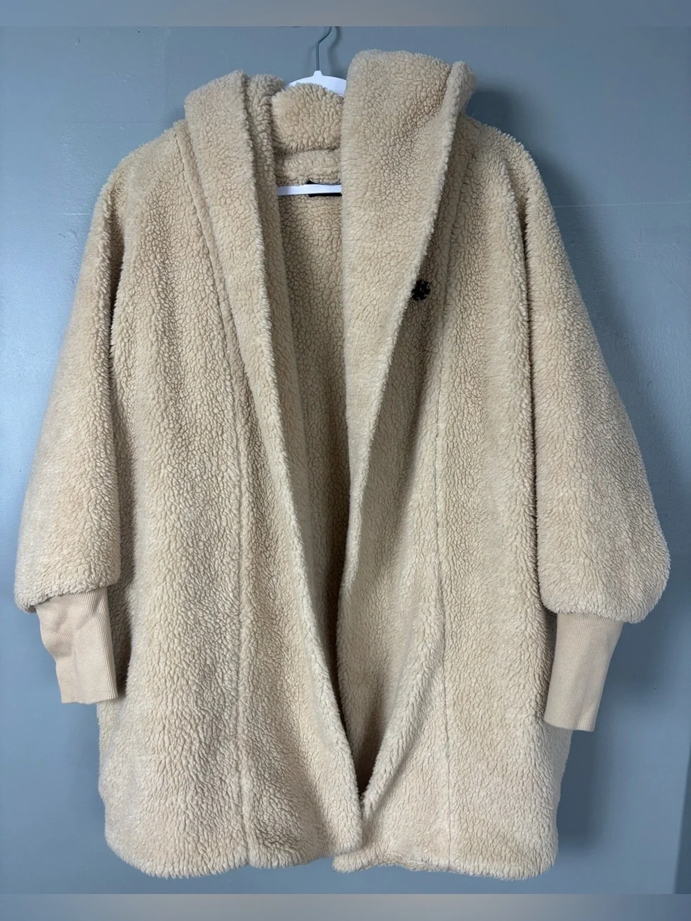 Hatch The Coco Sherpa One Size Cozy Hooded Wrap Cardigan